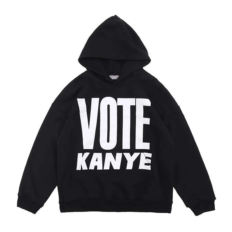 

Vivgae men's clothing autumn and winter 2020 new European and American fashion brand chest letter printing loose Plush hooded