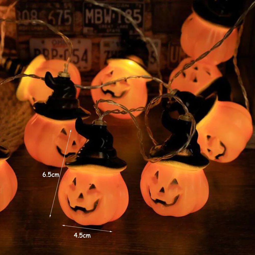 

10Led 20Led Halloween Pumpkin Ghost Skeletons Led Light String Festival Bar Home Party Decor Halloween Ornament