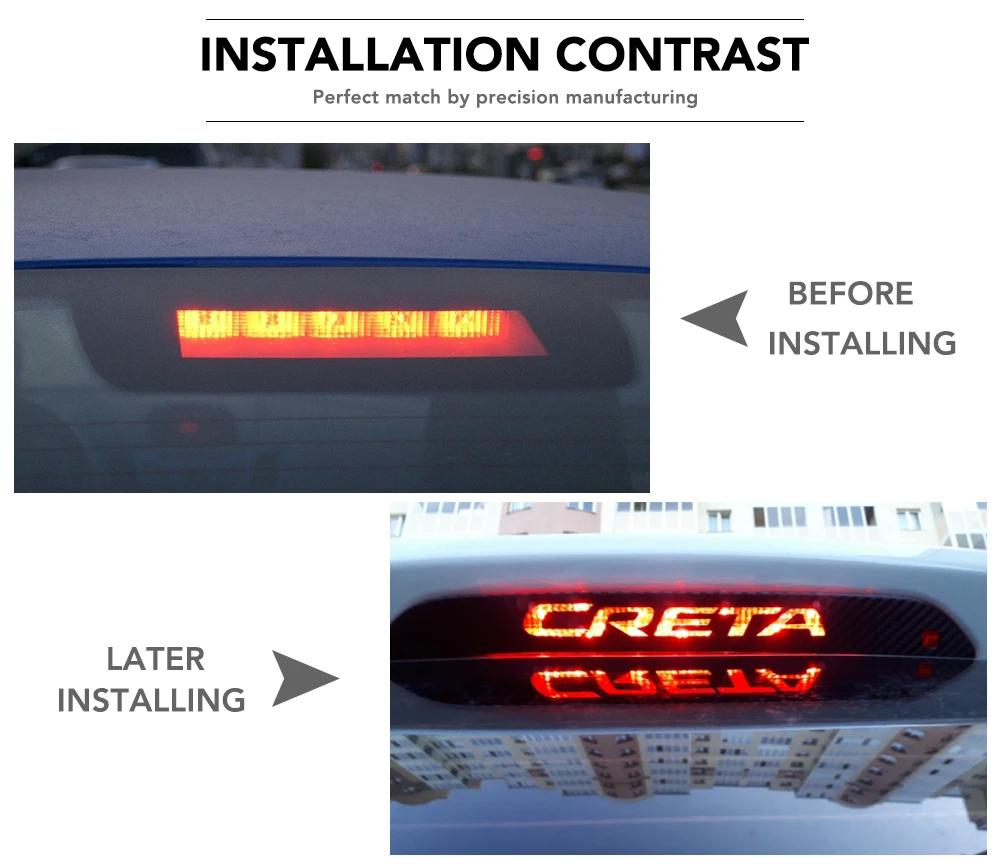

Hyundai IX25 High Brake Light Carbon Fiber Sticker, Crete, 2015, 2016, 2017, 2018, accessory