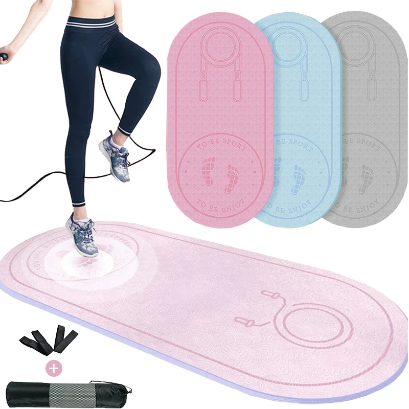 

Скакалка, звукоизоляционный амортизирующий Коврик для упражнений, домашний коврик для бега, йоги, фитнеса, аэробики, танцев, комнатный скак...