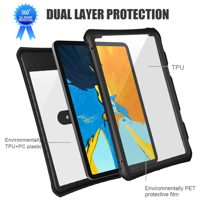 Shellbox IP68K водонепроницаемый чехол для Apple iPad Pro 11 подводной съемки 3 м ударопрочный