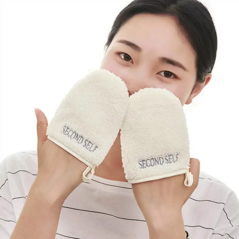 

1PC Microfiber Cleaning Gloves Reusable Cleaning Gloves Skin-Friendly Makeup Cotton For People Facial Cleansing Care Accessories