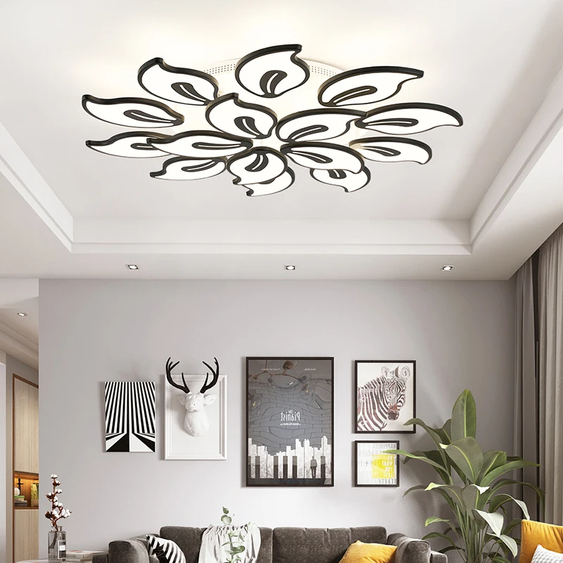IRALAN, светодиодная современная люстра для зала, гостиной, спальни, kitchern deco, люстры, дизайн, черный и белый, большой светильник, 0009