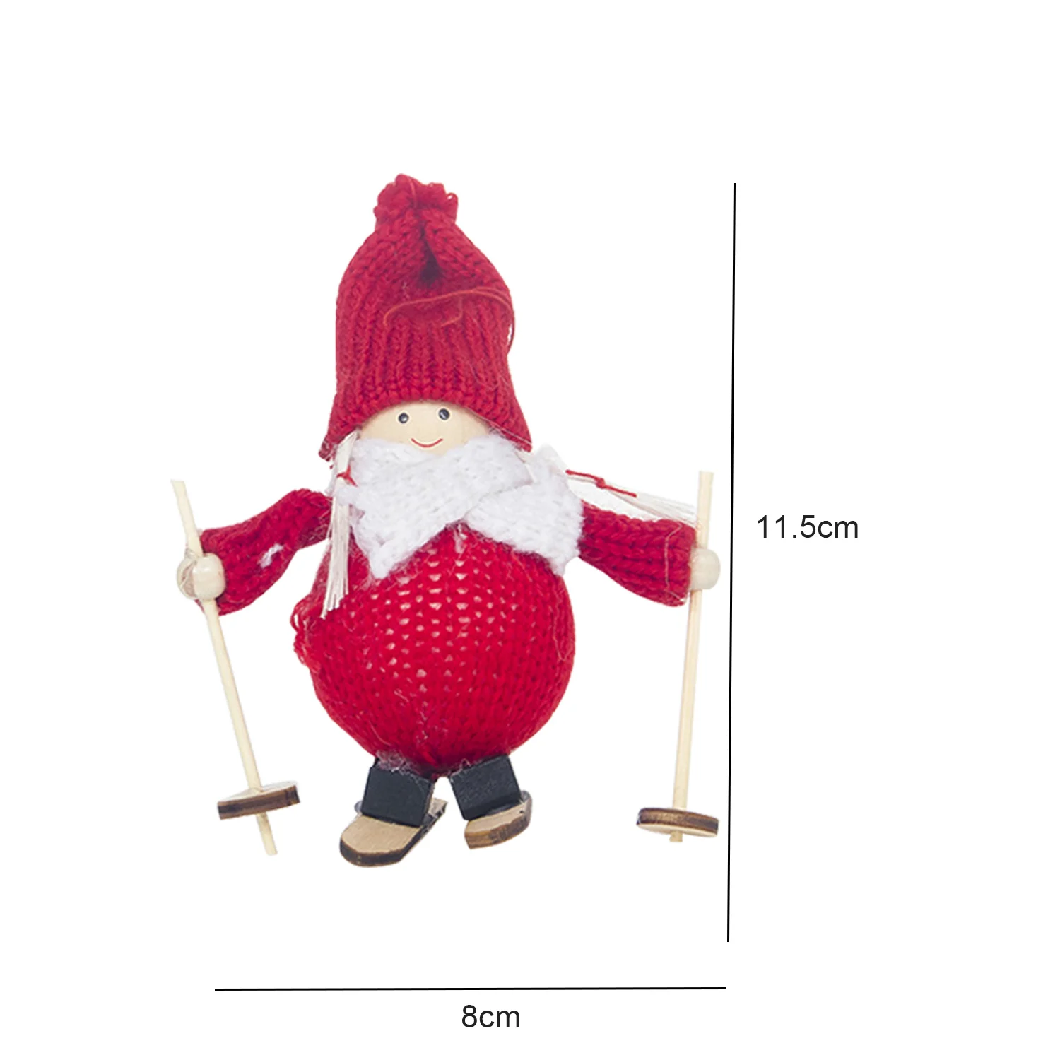 Behogar 2 шт маленькие милые рождественские шерстяные лыжные куклы висячие
