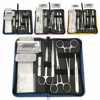 111319pcs medical student surgical debridement practice suture kit skin model suture course needle scissors tweezers tool set