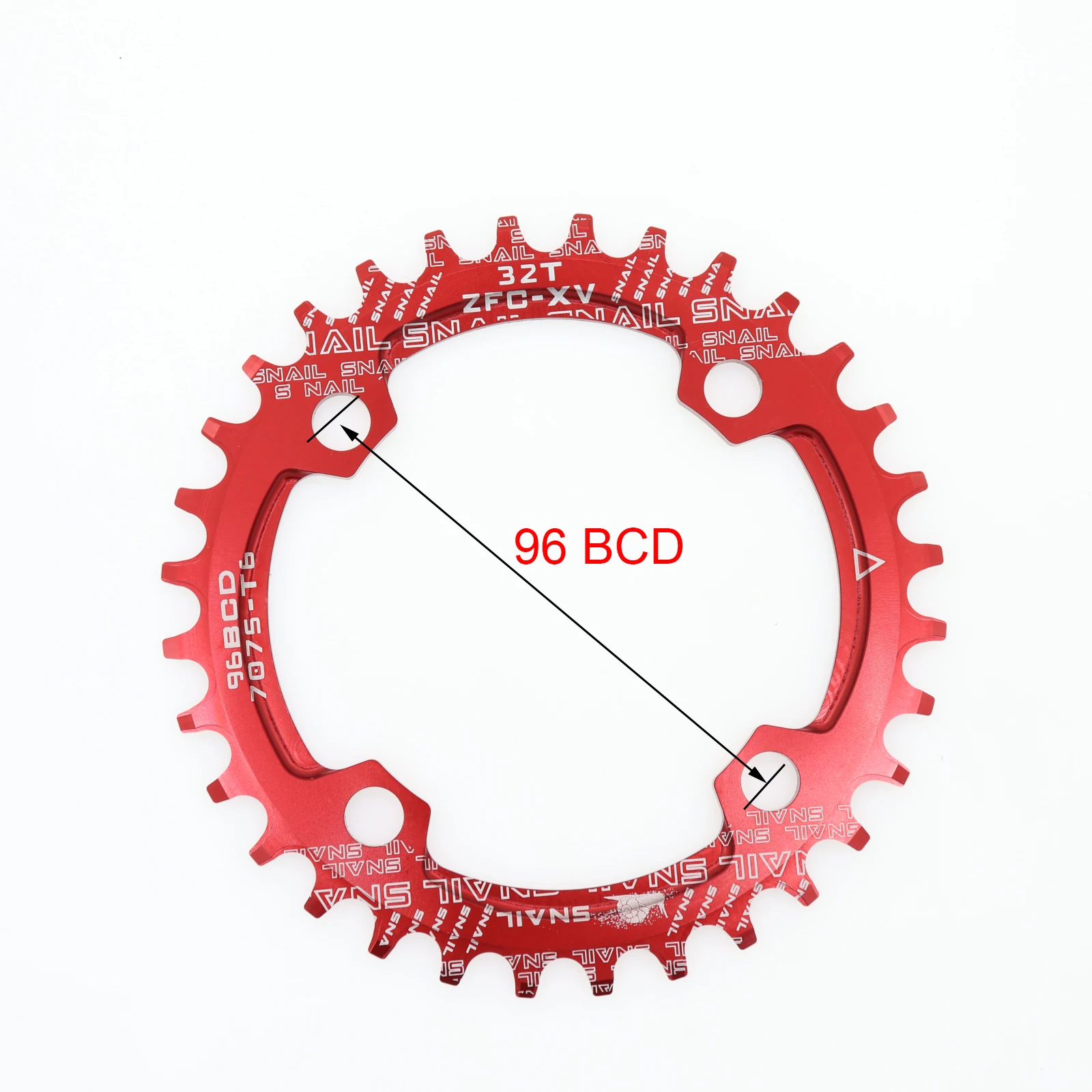 Улитка цепь 96 BCD круглый для shimano 32t 34t 36t 38t зуб один зуб пластина MTB горный велосипед 96BCD дорожный велосипед 32 34 36 38