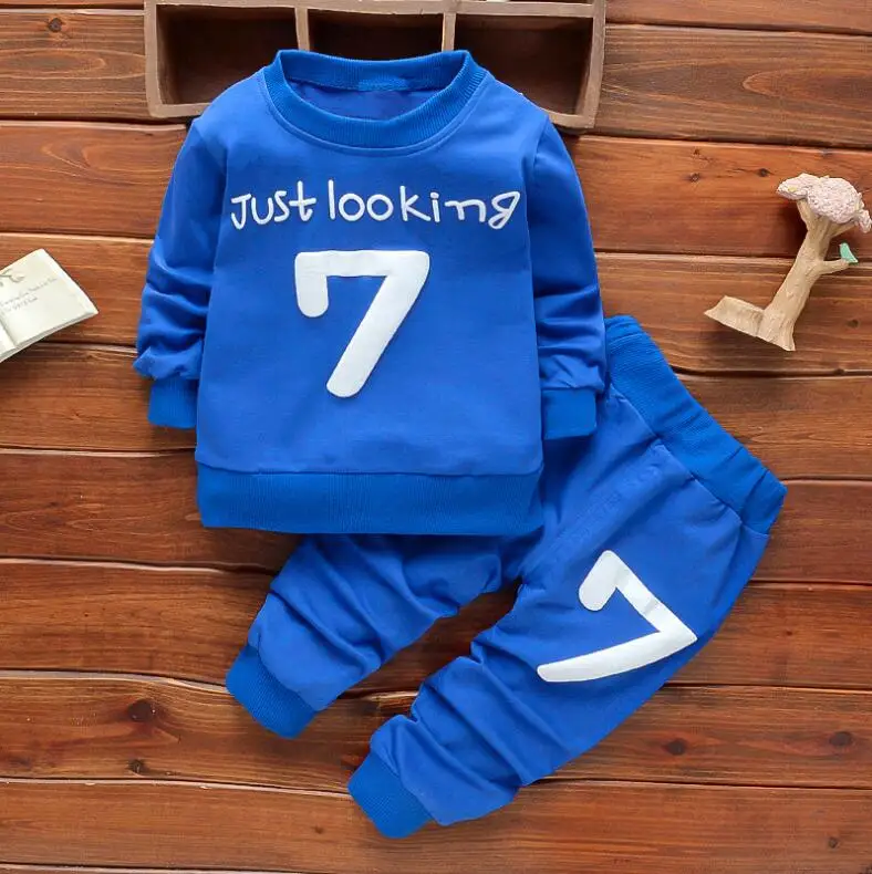 

New Kids Clothes Baby Boys Costume Letter Tracksuit Tops Pants spring Boys Outfits Set infant2PCS for bebes tradksuit