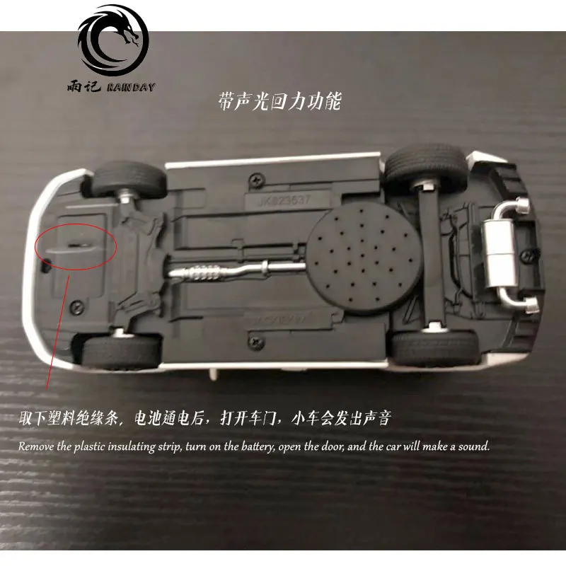 RD 1/32 масштаб модель автомобиля игрушки Mitsubishi Lancer Evolution X звук и светильник литой