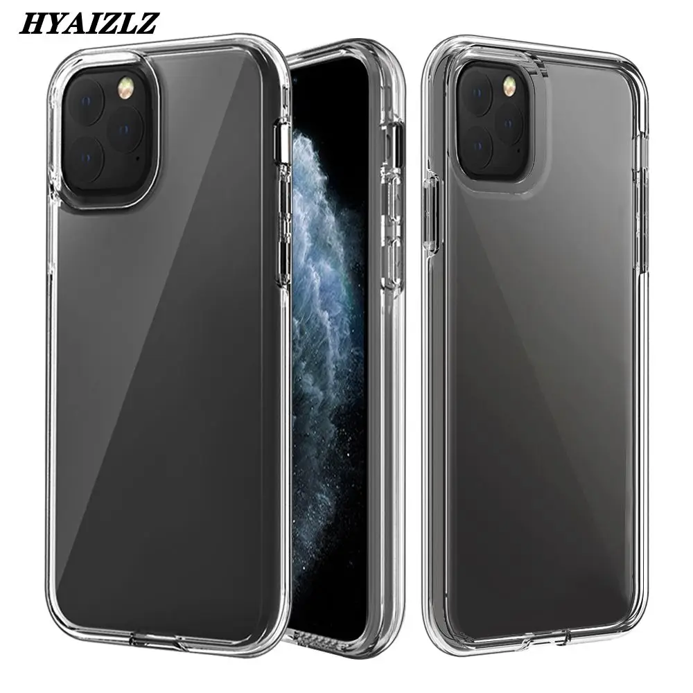 

Double Layer Clear Case for iPhone 11 Pro Max XS XR X 6 6S 7 8 Plus Rugged Bumper Shell Heavy Duty Protection Phone Back Cover