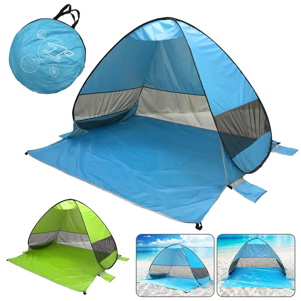 Автоматическая выдвижная Пляжная палатка навес от солнца Cabana на 2 3 человек
