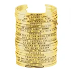 Женский Гравированный браслет с мантрой прочный 316L браслет из нержавеющей стали браслеты вдохновляющие пользовательские манжеты браслеты