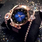 Простые Женские часы комплект Магнитная сет с украшением в виде кристаллов женские наручные часы для женщин Подарки Лидер продаж наручные часы reloj mujer montre femme