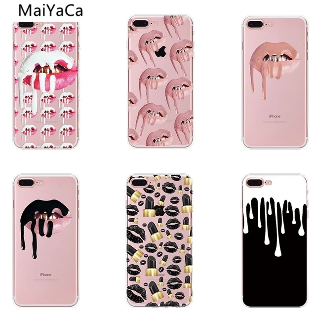 MaiYaCa новинка 2018 чехол для телефона с надписью губы s iPhone 4S 5C 5S 6 S 7 8 Plus X кристально