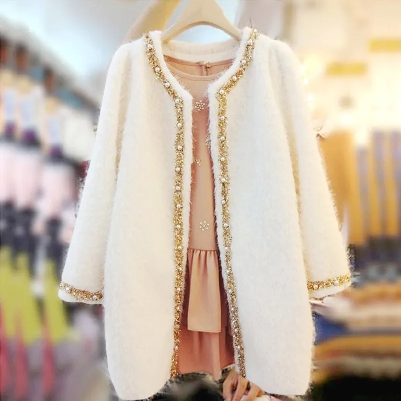 Весенняя мода новинка корейские женские куртки с жемчужным круглым воротником