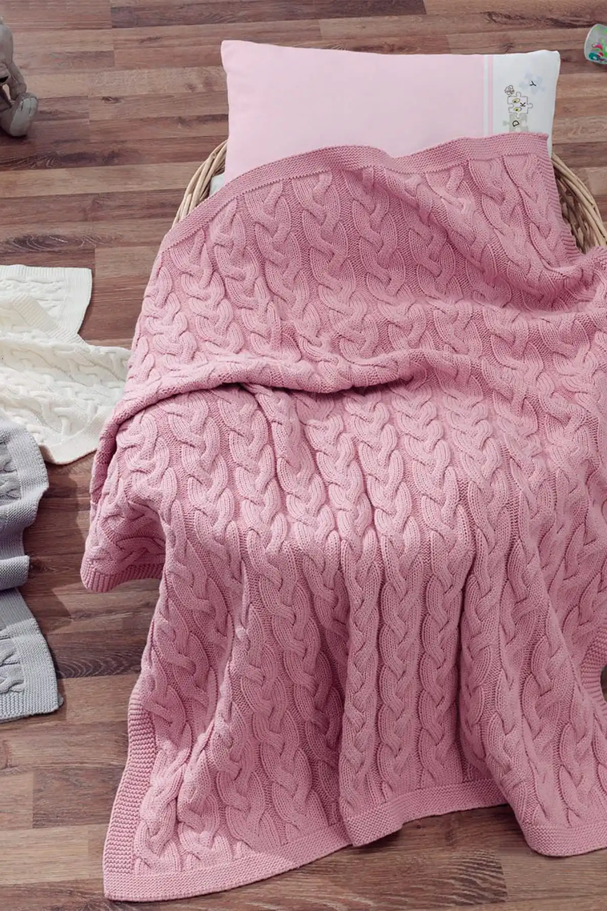 

Baby Love Baby Blanket Gray