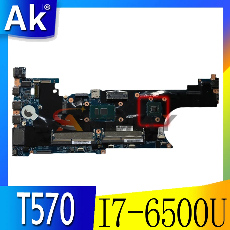 

Akemy LTS-1 16820-1 448.0AB06.0011 Main Board For Lenovo thinkpad T570 Laptop Motherboard SR2EZ I7-6500U CPU DDR4