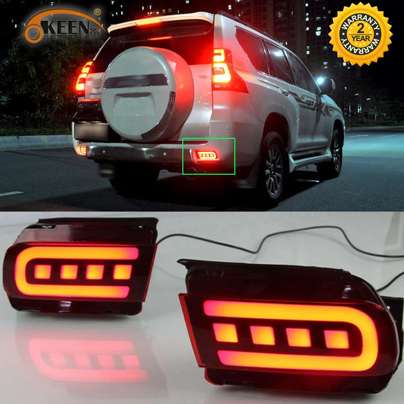 

2pc For Toyota Land Cruiser Prado 150 FJ150 LC150 2010-2019 Rear Bumper LED Tail Light Driving Lamp Turn Signal Lamp Accessories