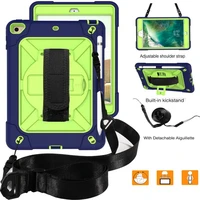 shockproof hand strap shoulder kids safe case for ipad pro10 2 2019 2010 stand silicone cover with pen slot n
