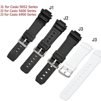 for casio g shock 9052 5600 6900 series strap rubber sport waterproof replacement band accessories 16mm tpu watchband for casio