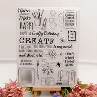 birthday clear stamps for diy scrapbooking card transparent rubber stamps making photo album crafts template decoration