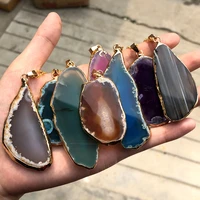 marble texture charms pendants for necklaces jewelry making classic colorful stone agate charm pendant diy jewelry findings gift