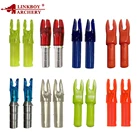100 шт. Linkboy стрела для стрельбы из лука внутренний Nocks ID3.24,26,2 мм углеродный вал Соединение изогнутый традиционный лук Охота