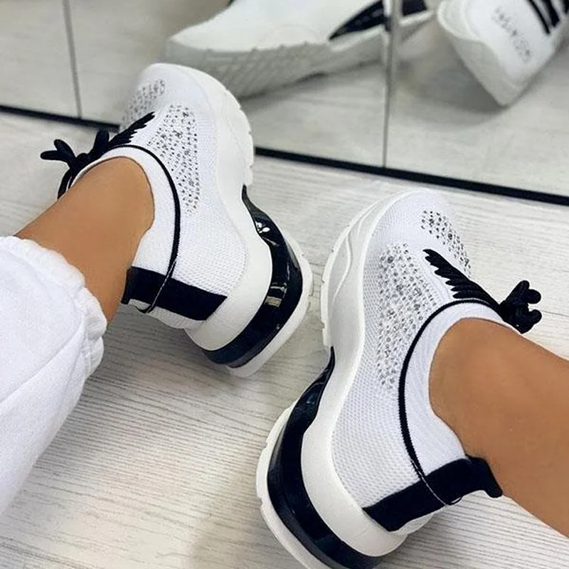 

Women Sneakers Platform Shoes Female Flats Solid Casual Spring Summer 2021 New Fashion Women's Vulcanized Shoes Running Sneakers