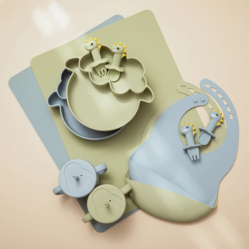 

6 шт., набор столовых приборов для кормления детей, из силикона