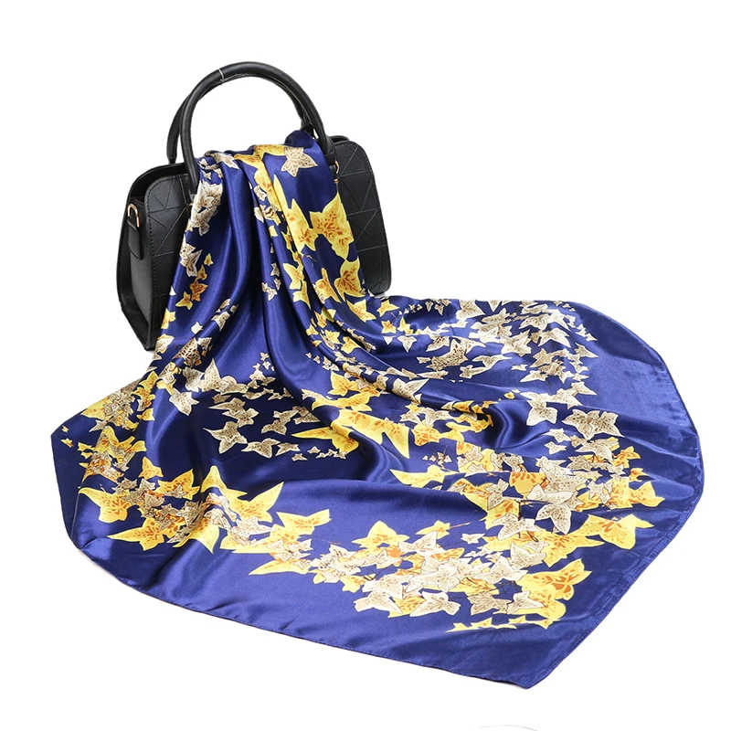 Женский платок для волос с принтом модная Роскошная брендовая зеленая бандана