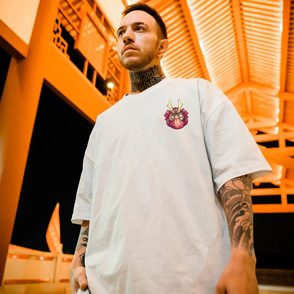 

Hot Men's T-Shirts Chinese Style Lucky Printed Short Sleeve Tshirts Summer Hip Hop Casual Cotton Tops Tees Streetwear