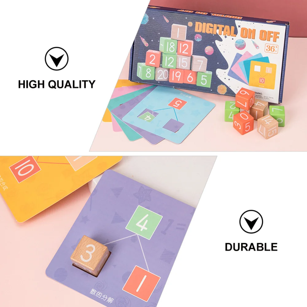 

1 Set Math Educational Wooden Blocks Digital Addition and Subtraction