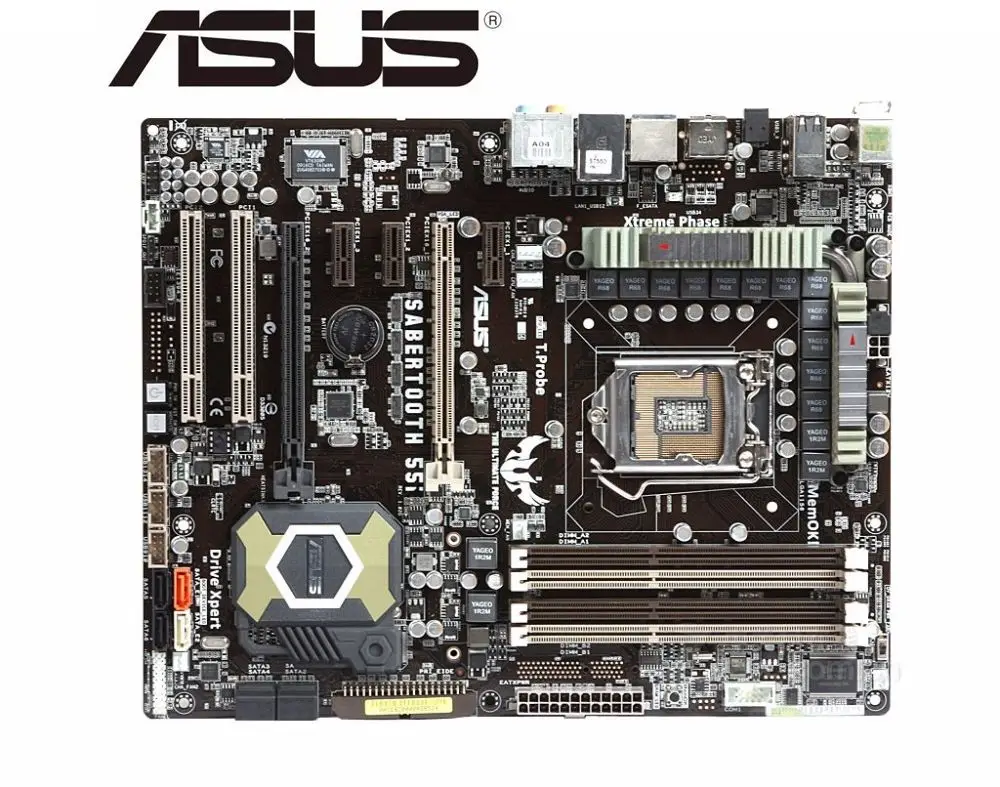 Материнская плата ASUS SaberTooth 55i оригинальная материнская DDR3 LGA 1156 для I5 I7 CPU USB2.0 16 Гб
