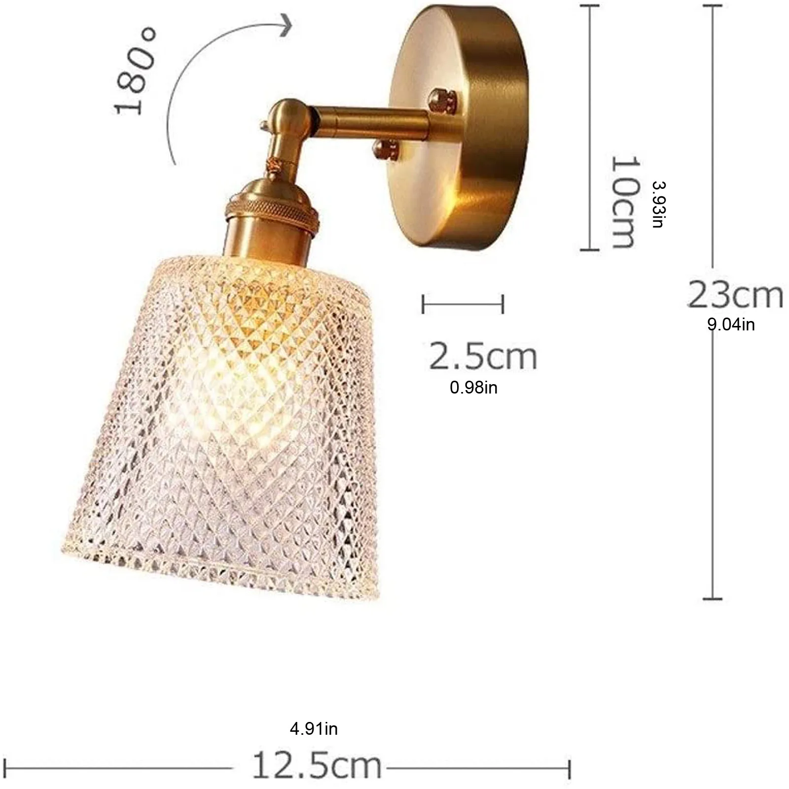

Modern Copper Glass Ball Wall Lamp Brass Wall Sconce For Restaurant Living Room Bathroom Mirror Headlights Light Decoration#G30