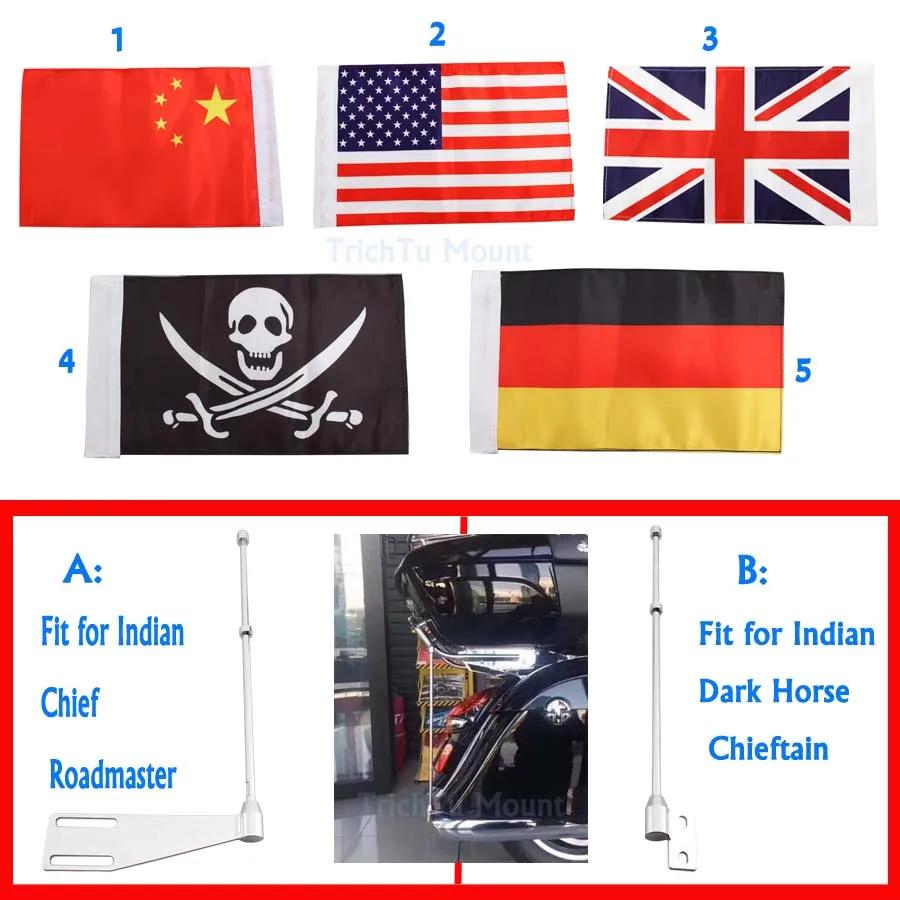 Заднее боковое Крепление для мотоцикла заднее чемодана индийской темной лошади