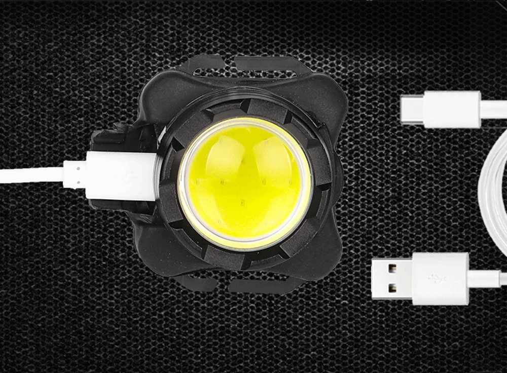 Встроенный светодиодный налобный фонарь USB Перезаряжаемый белый красный свет галобный фонарь COB+ Встроенный 14500 фонарик для ночного освещения, рабочий свет