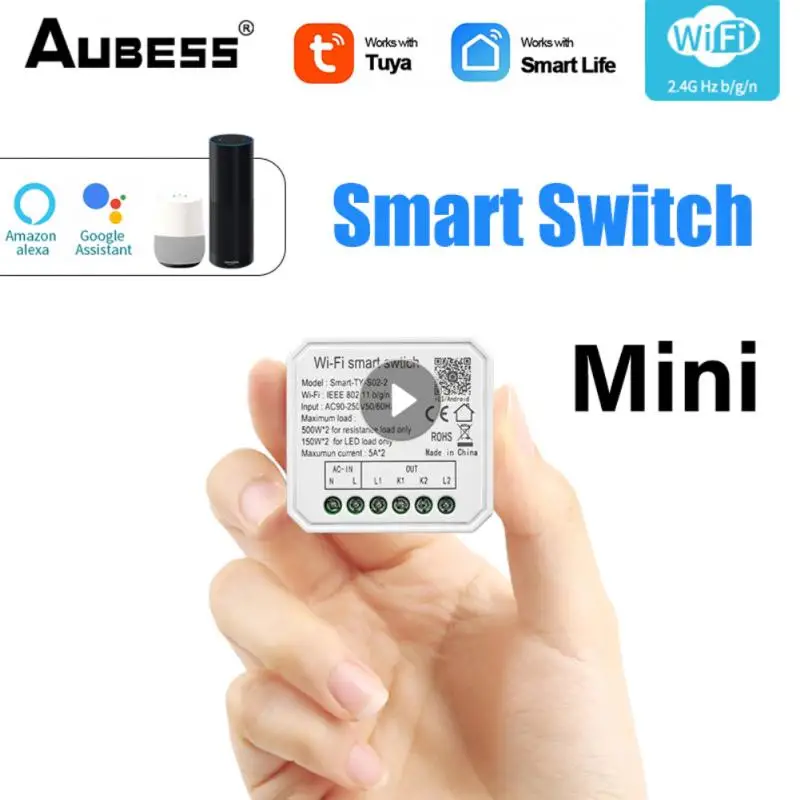 

Умный мини-выключатель Tuya с поддержкой Wi-Fi и 2-сторонним управлением, автоматический модуль для умного дома, работает с Alexa Google Home Smart Life Home
