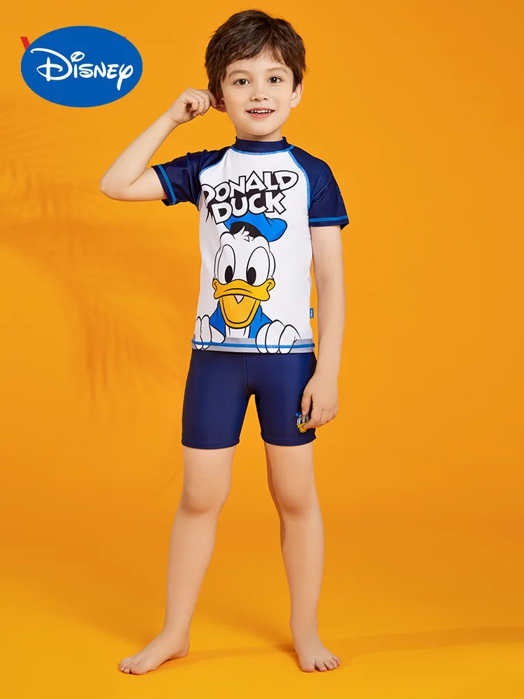 

Genuine Disney Children's Swimwear Boys and Girls Split Summer Sunscreen Swimwear Big Children Hot Spring Swimming Trunks Suit