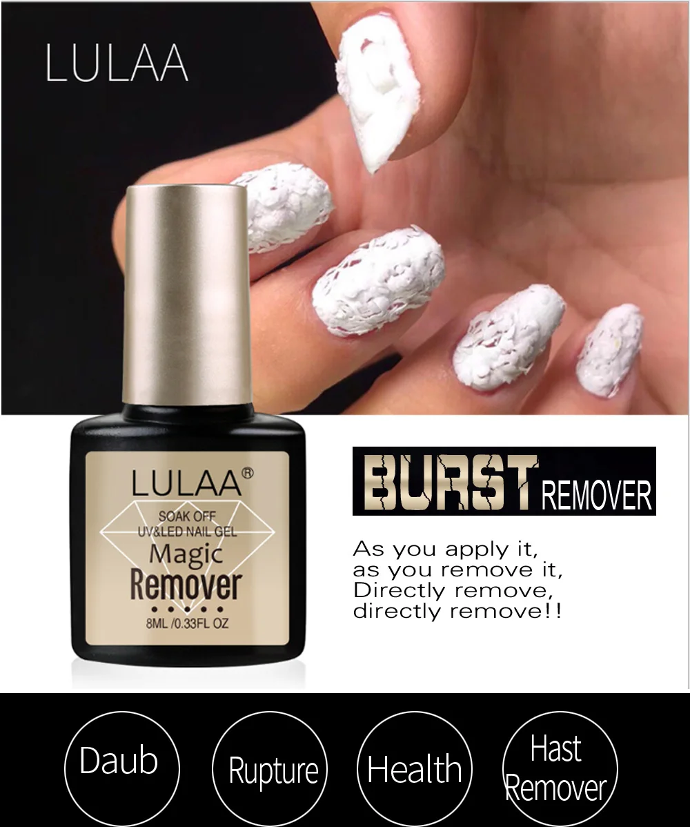 Lulaa Профессиональный 2/4/7 шт набор для полировки ногтей взрыв Magic эмаль Remover Замочить ногтей набор чистящих средств для инструмент для росписи ногтей высокое качество