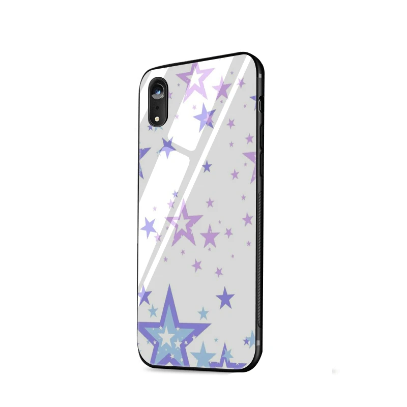Чехол для мобильного телефона из стекла ТПУ iPhone 5 5S 6 6s 7 8 Plus X XR XS Max Shell Cover облако