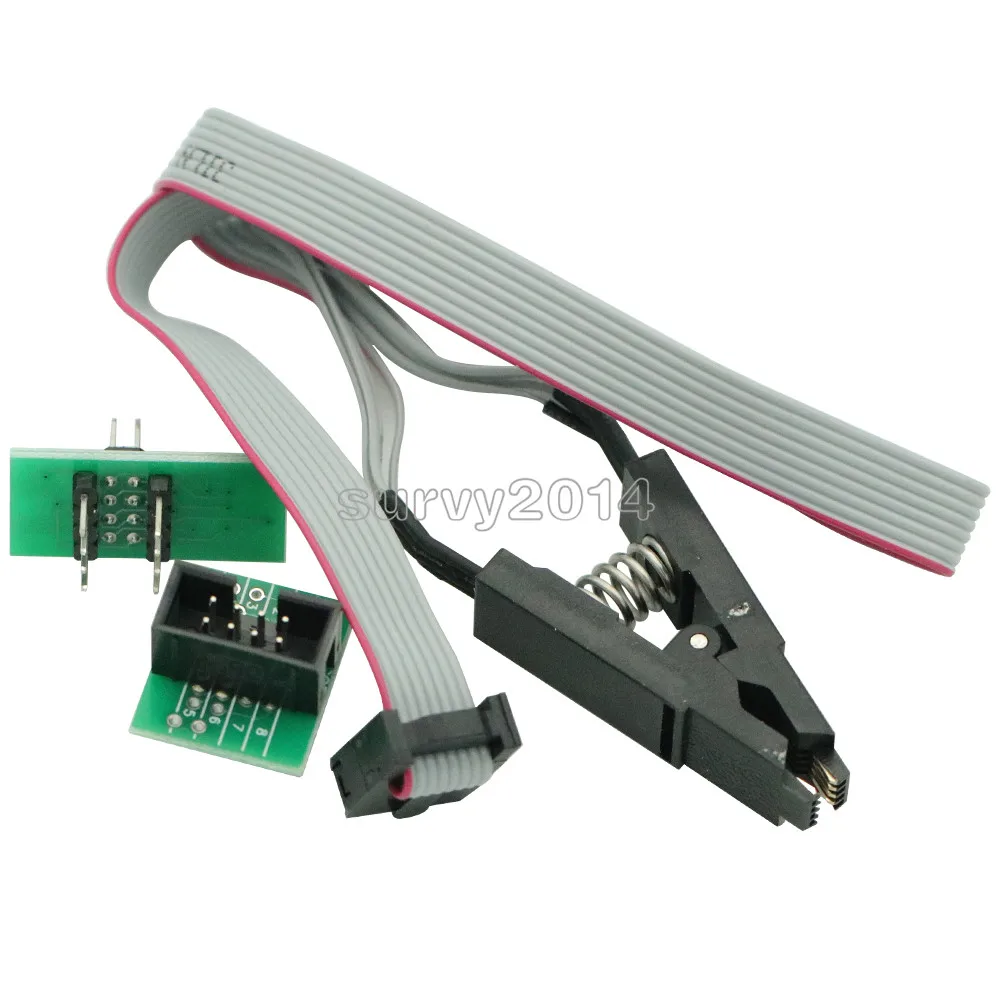 

SOP8 SOIC8 Test Clip For 24Cx 93/25 in-Circuit Programming EEPROM+ 2 Adapters