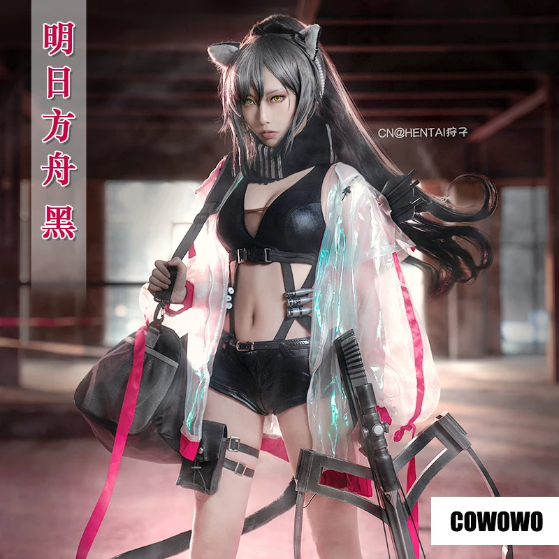 

Anime! Arknights Schwarz RHODES ISLAND Battle Suit Sexy Lovely Uniform Cosplay Costume Halloween Outfit For Women Free Shipping