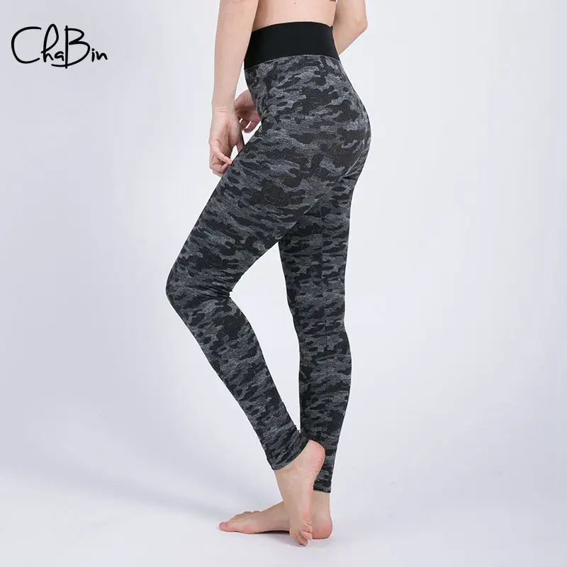 2019 Женские Штаны Для Йоги камуфляжные леопардовые спортивные Леггинсы пуш-ап