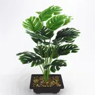 Искусственные зеленые листья монстеры, 49 см, 18 голов, для украшения дома, сада, гостиной, спальни, искусственные растения