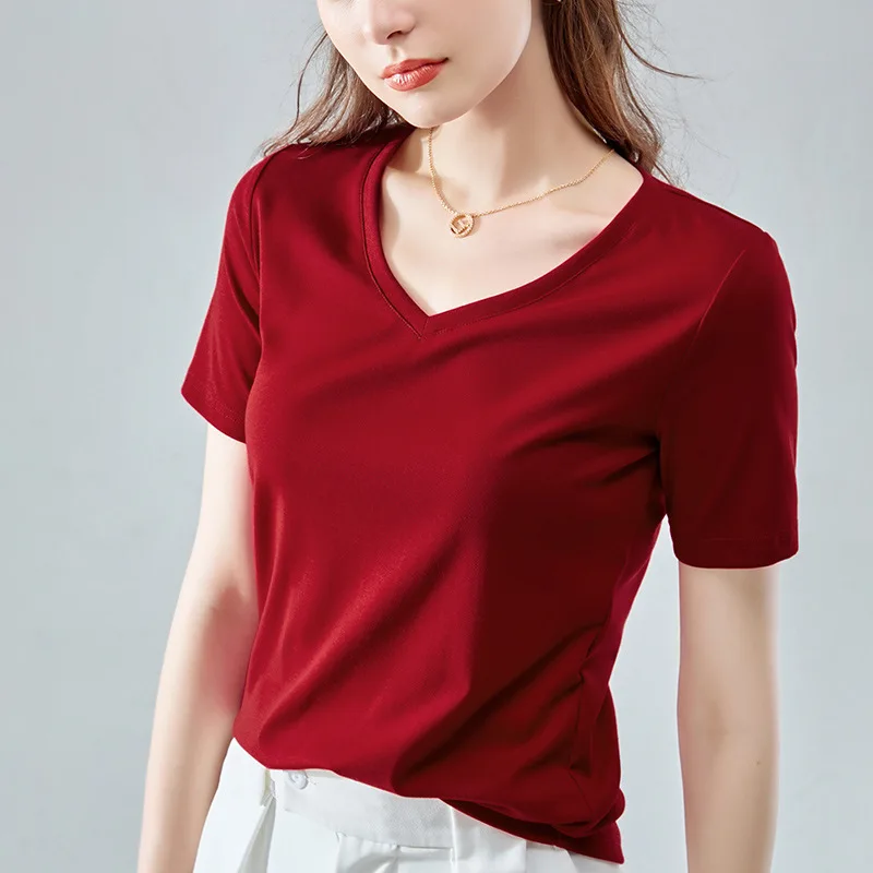 Plain Short Sleeve T-shirt Women 2020 Summer Good Quality 15 Color Simple Cotton Loose Basic T-shirts Female Casual Tops S-3XL | Женская