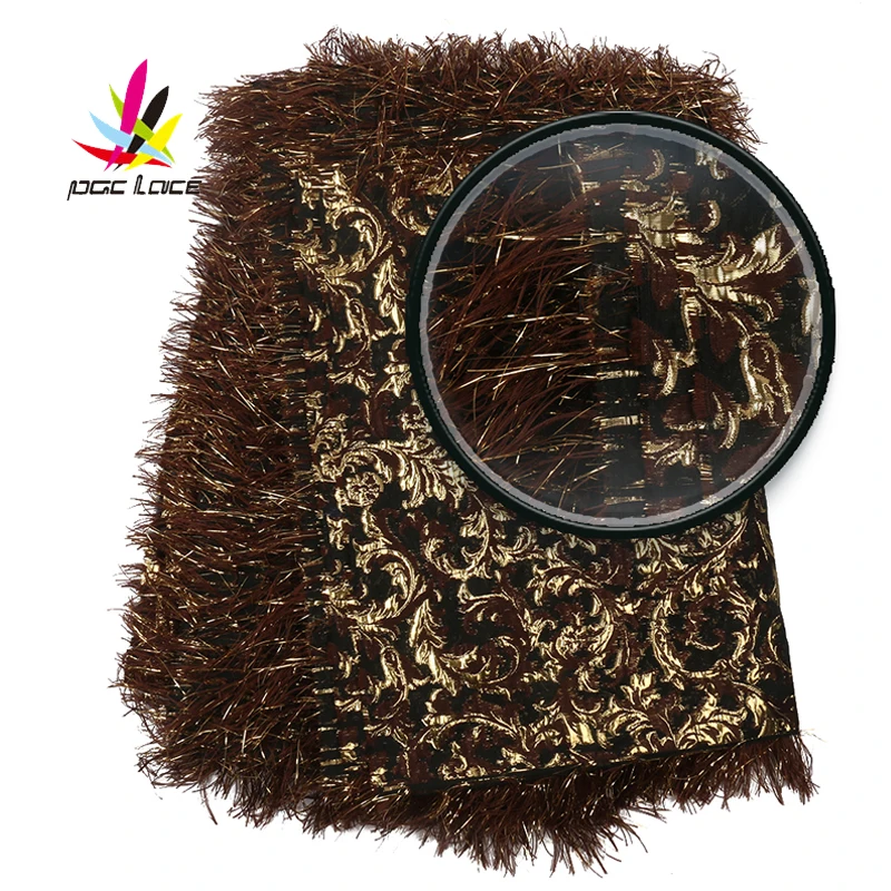 Африканская кружевная ткань высокого качества блестки с перьями блестящая