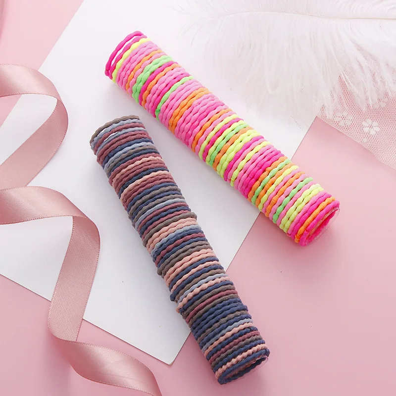 

50 Pcs Cute Girls Do Not Hurt Their Rubber Bands Children’s Ties Bands Baby Color Ropes Hair Accessories Baby Accessories Kawaii