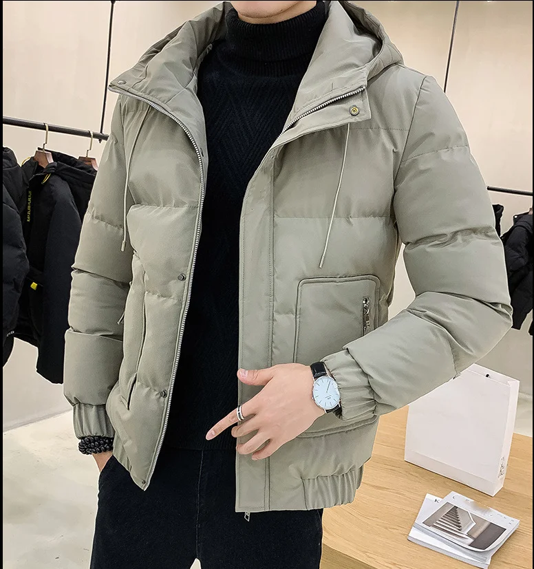 

Winter new men's thick cotton jacket trend coat winter down jacket