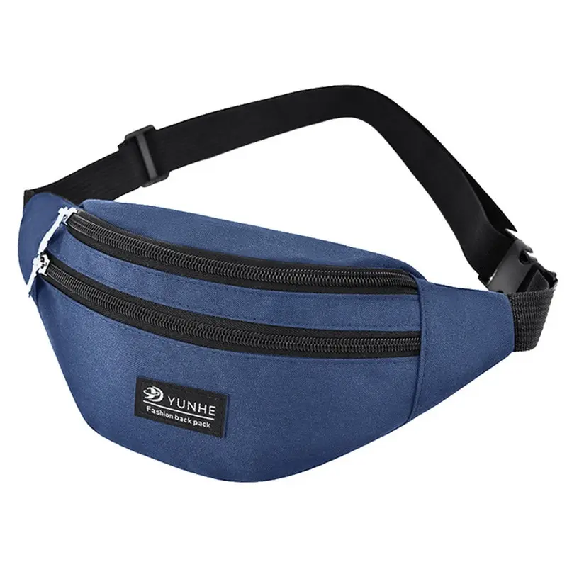 

Fashion Oxford Cloth Waist Bag Men's And women's Universal Fanny Pack Sports Travel Outdoor Solid Color Chest Bag