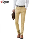 Брюки мужские классические, хлопок, приталенные прямые штаны, классические Джоггеры для работы, повседневные, цвета хаки, синие Черные, 38, лето 2018