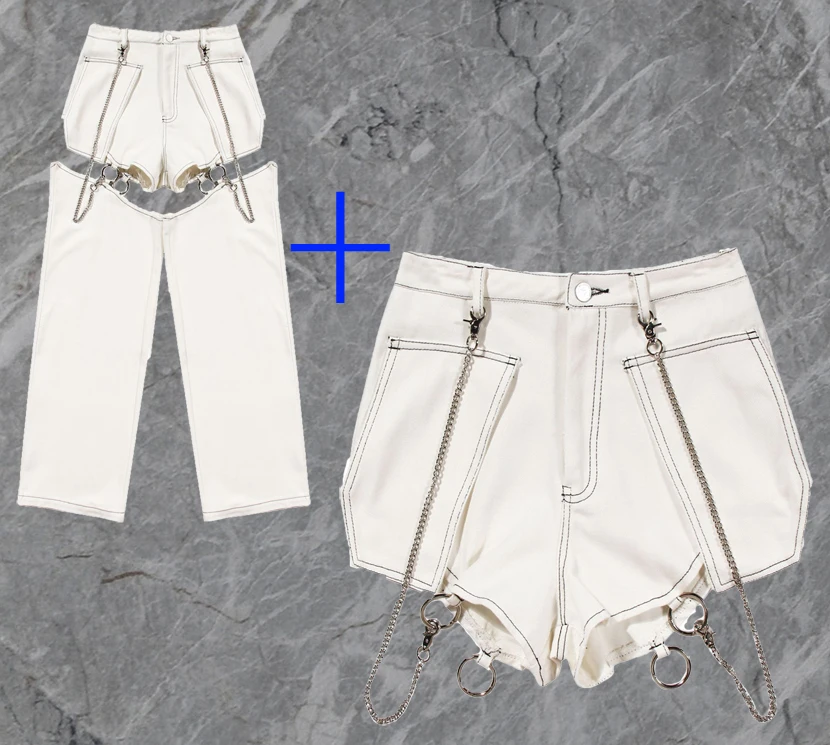 Шорты и брюки женские с металлической застежкой уличная одежда джинсовые бриджи